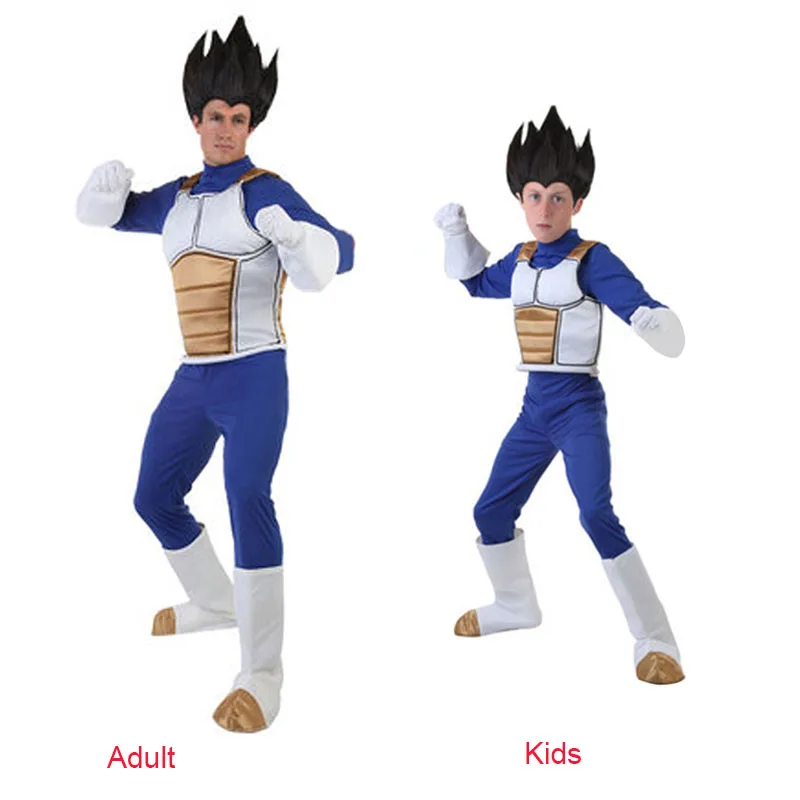 Kids Children Anime Cosplay Vegeta Costume Jumpsuit Full Suit Halloween Costume Cosplay