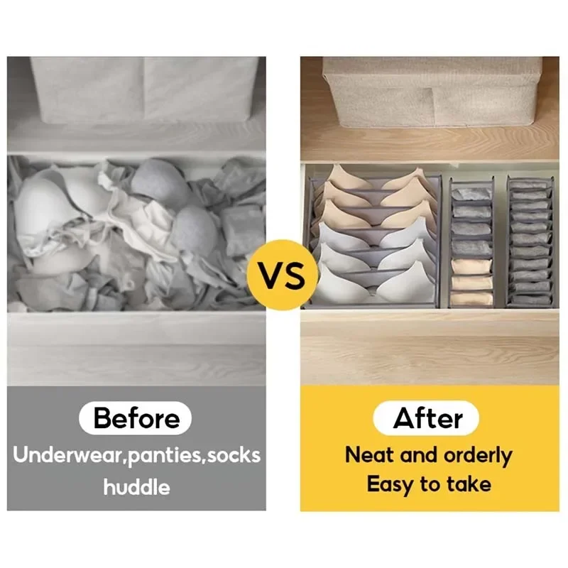 Panties Underwear Bra Sock Organizer Clothes Wardrobe Closet Clothing Organizer Box Organization System Divider Drawers