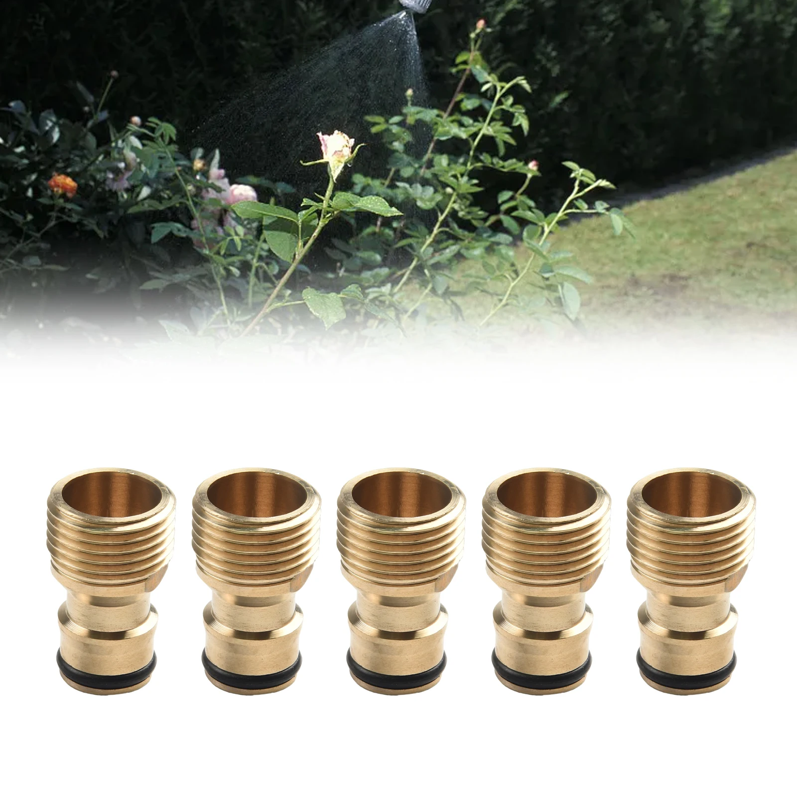 

Brass Adaptors Brass Tap Adaptors Male 1/2” BSP 12mm 5pcs Fitting Hose Garden Watering Connector Garden Watering Equipment