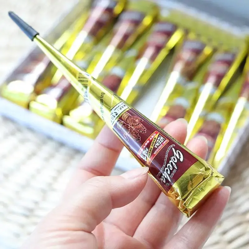 25g Indian Henna Dark Red Tattoo Paste Temporary Henna Cones For Tattoo Body Art Sticker Special Body Art Paint Henna 5