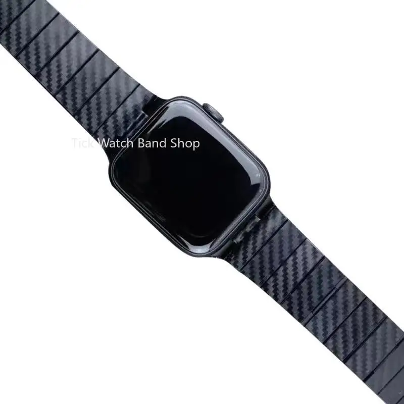 

Браслет из углеродного волокна для Apple Watch, смешанный материал, браслет для Apple iWatch 8 7 SE 6 5 4 3 2, 41 мм 38 мм 40 мм ultra49мм 45 мм 44 мм 42 мм