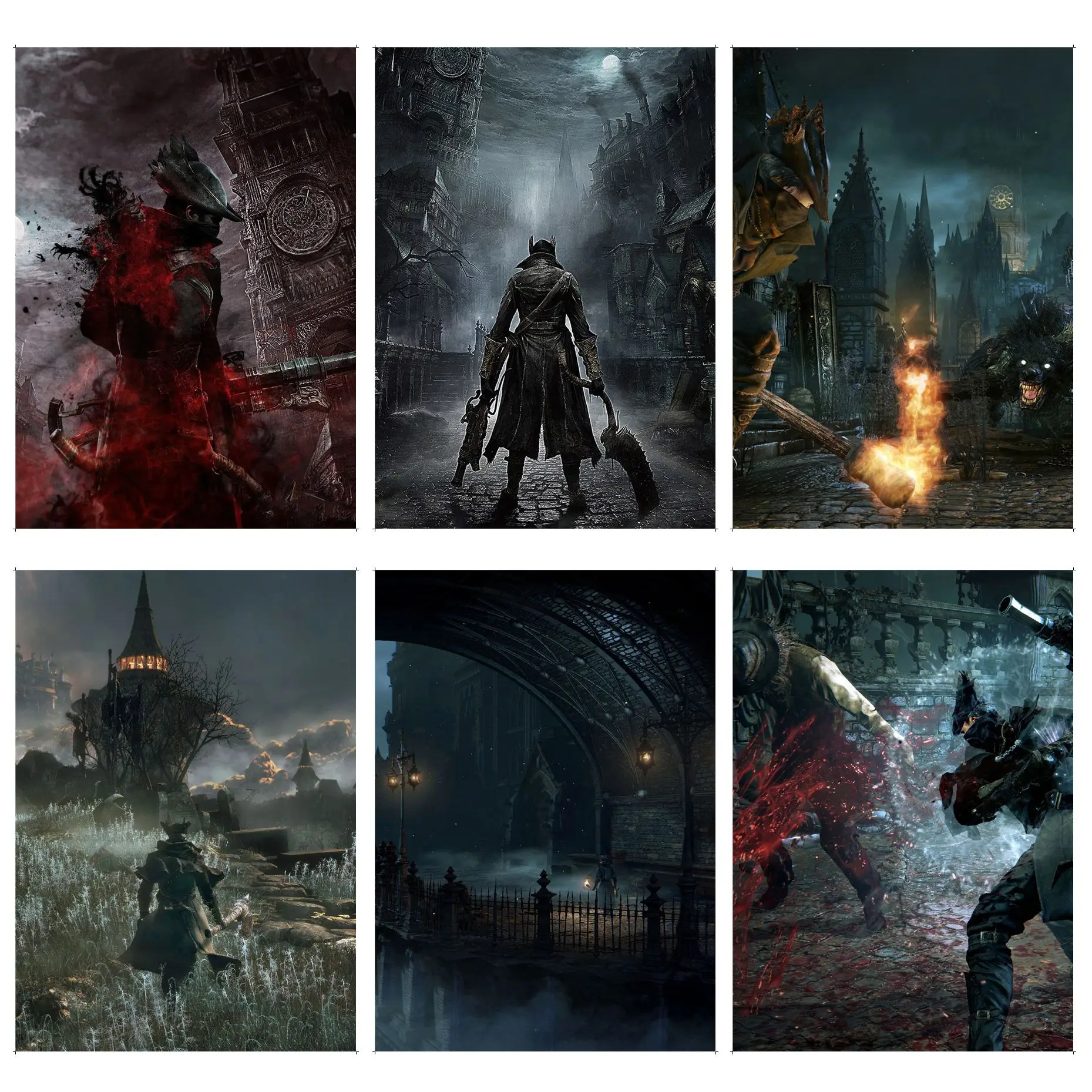 

Bloodborne Classic Anime Poster Vintage Room Bar Cafe Decor Decor Art Wall Stickers