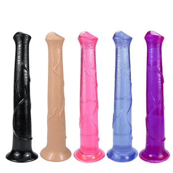 40cm Long Animal Horse Dildos For Lesbian Anal Super Big Huge  Suction Cup Strap on Penis Realistic Adults Eroticos Sex Toys 2