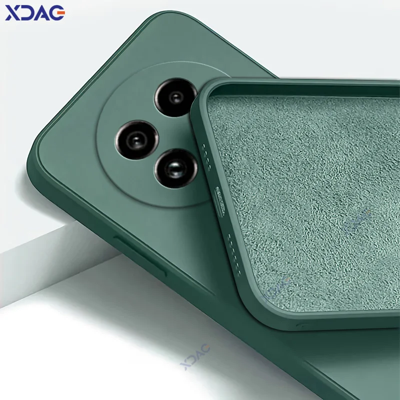 Premium Liquid Silicone 360° Soft Square Back Shield Phone Case Cover