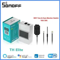 SONOFF TH Elite 16A/20A WiFi Smart Switch LCD Display Temperature And Humidity Monitoring Switch Smart Home Automation Module 1