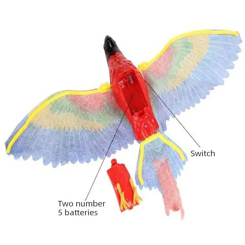 2pcs Cat Toys Simulation Electric Parrot Silent Hanging Line Flying Bird Toy Hovering Teasing Pet Training Supplies