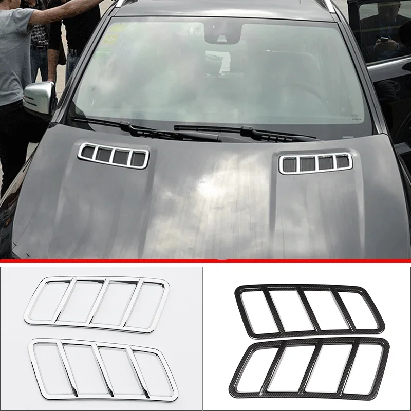 

For 2012-18 Mercedes Benz ML GL GLE GLS Class W166 C29 ABS Car Styling Front Hood Air Vent Outlet Sticker Trim Cover Auto Parts