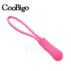 Zipper Pull Cord Fasteners - Set of 10 for Clothing, Bags, and Accessories (Pink)