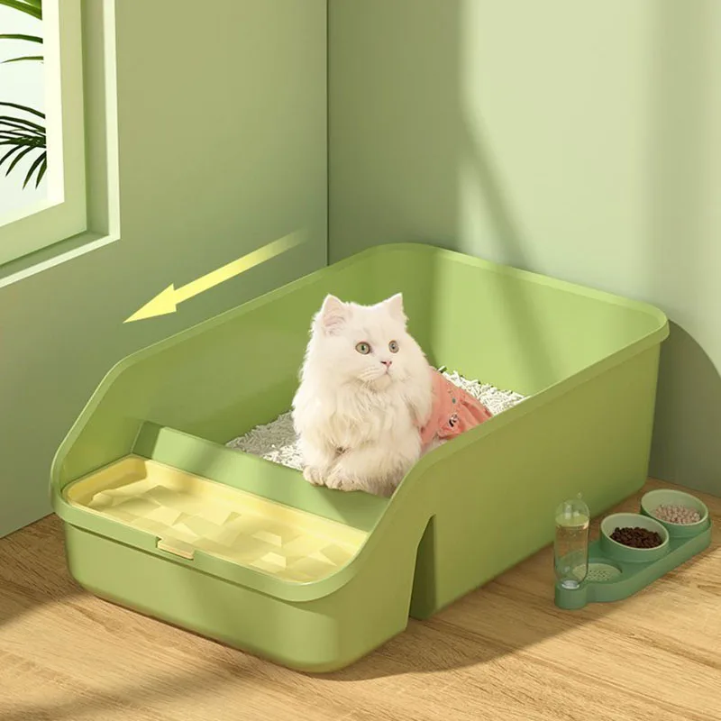 Green House Lettiera Per Gatti Pulizia Scratcher Sandbox Forniture Villa Semi-Chiusa Gabbia Per Toilette Per Gatti Letiera Gatto Prodotti Per La Casa