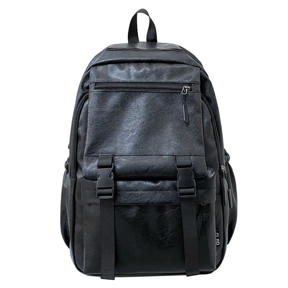Fashion Pu Leather Backpack Breathable Multifunction School Bag Large Capacity Casual School Rucksack College 3