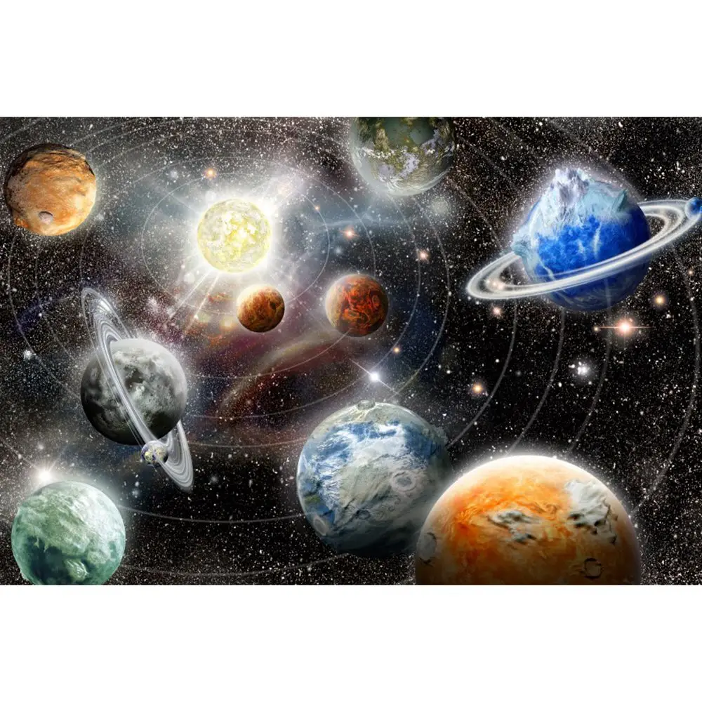 Outer Space Galaxy Planets Birthday Decoration Photography Backdrops Sign Boys Fantastic Adventure Party Photographi