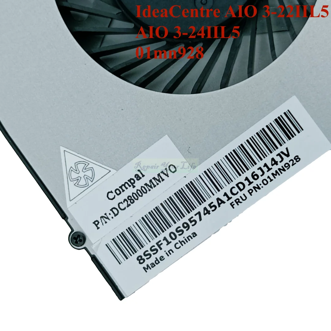 Aio Cpu Ventilador de Refrigeração para Lenovo All-in-one pc Cooler Fãs Lenovo A34024iwl A340-24igm 22igm 01mn928 Sf10s95745 Dc28000 Mmd0 - Imagem 3