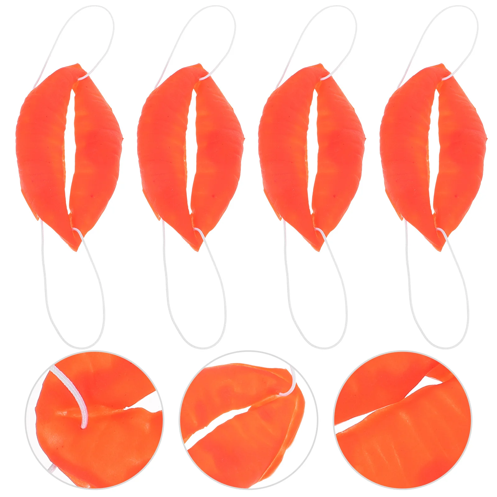 

4 Pcs Halloween+costumes Cosplay Sausage Mouth Dress Up Big Plastic Props Decor