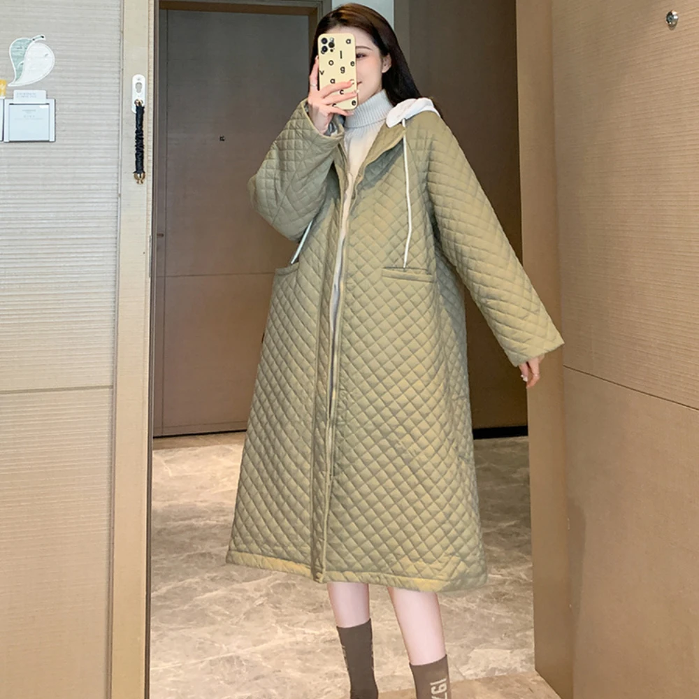 Winter Maternity Coats Pregnant Woman clothing Outerwear Long Loose Pregnancy photoshoot jackets Hooded korean fashion