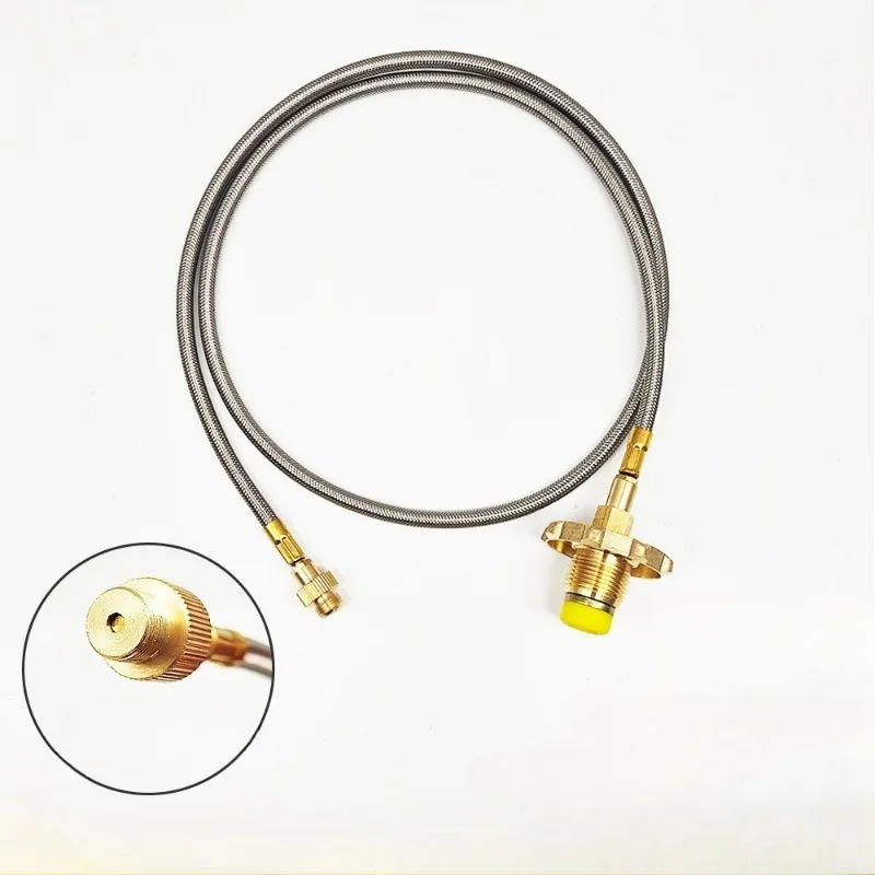 Camping Propane Refill Adapter for Gas Stoves - Canister Hose Connector for Camping Burners, Durable Gas Tank Connection Pipe