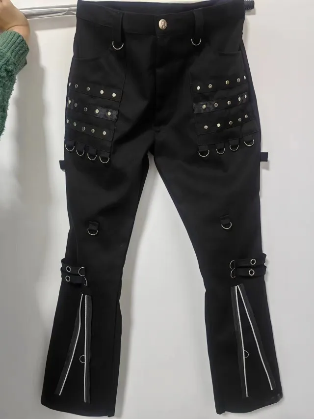 27-40 Men Clothing GD Hair Stylist Fashion Gothic Punk Horn Non-mainstream Pants Plus Size