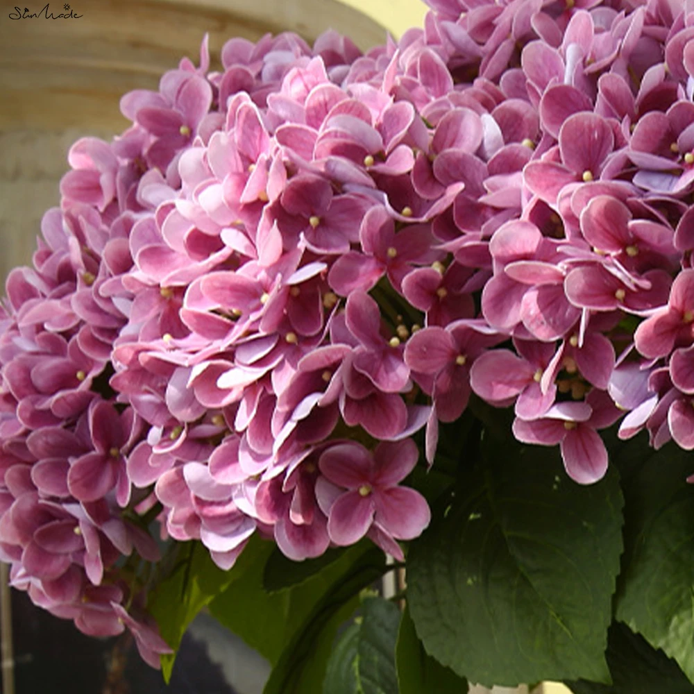 SunMade Luxury Large ortensia Branch fiori artificiali decorazione di nozze decorazioni per la casa Flores Artificiales Blue Flower Chrmas  15