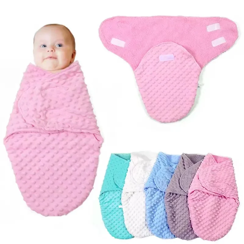 

Newborn Baby Sleeping Bag Double-layer Doudou Cotton Fleece Swaddle Blanket Envelope Unisex Baby Cocoon