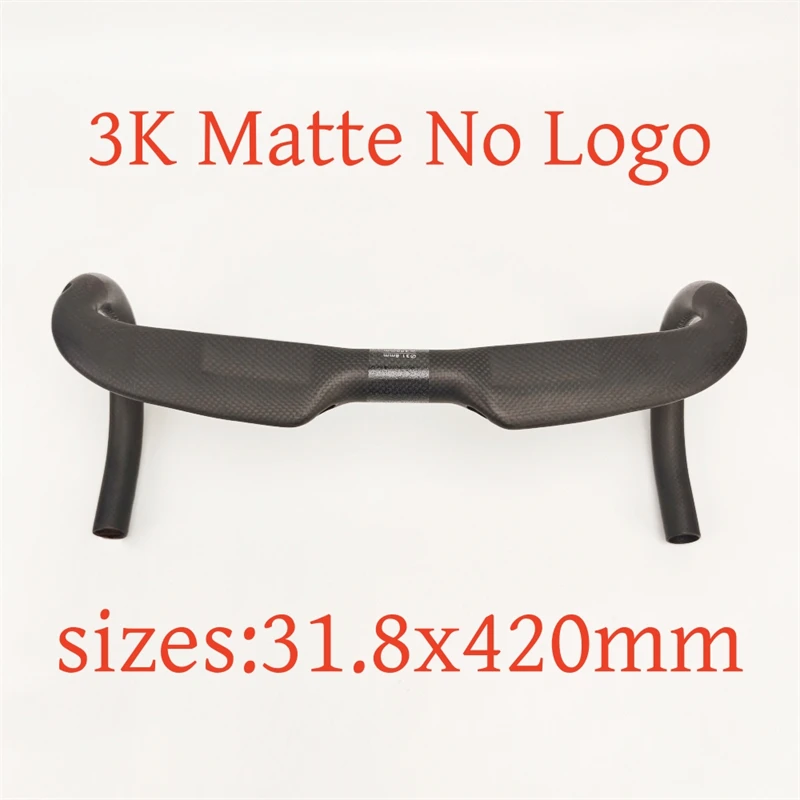 Carbon Fiber Aerodynamic Bicycle Handlebars - Lightweight & Reinforced Design with Internal Routing