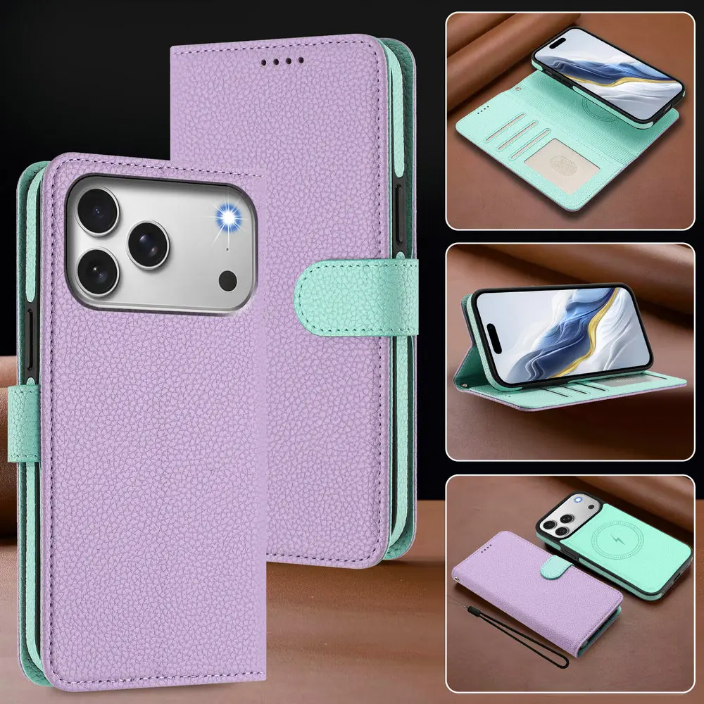 2-in-1 Detachable Leather Wallet Case with RFID Protection