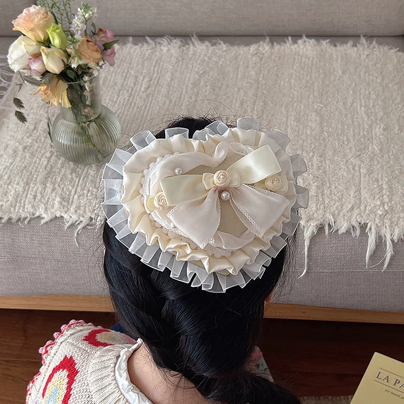 Charming Floral Embroidery Headband Fascinator Vintage Hair Accessory for Special Occasions and Parties