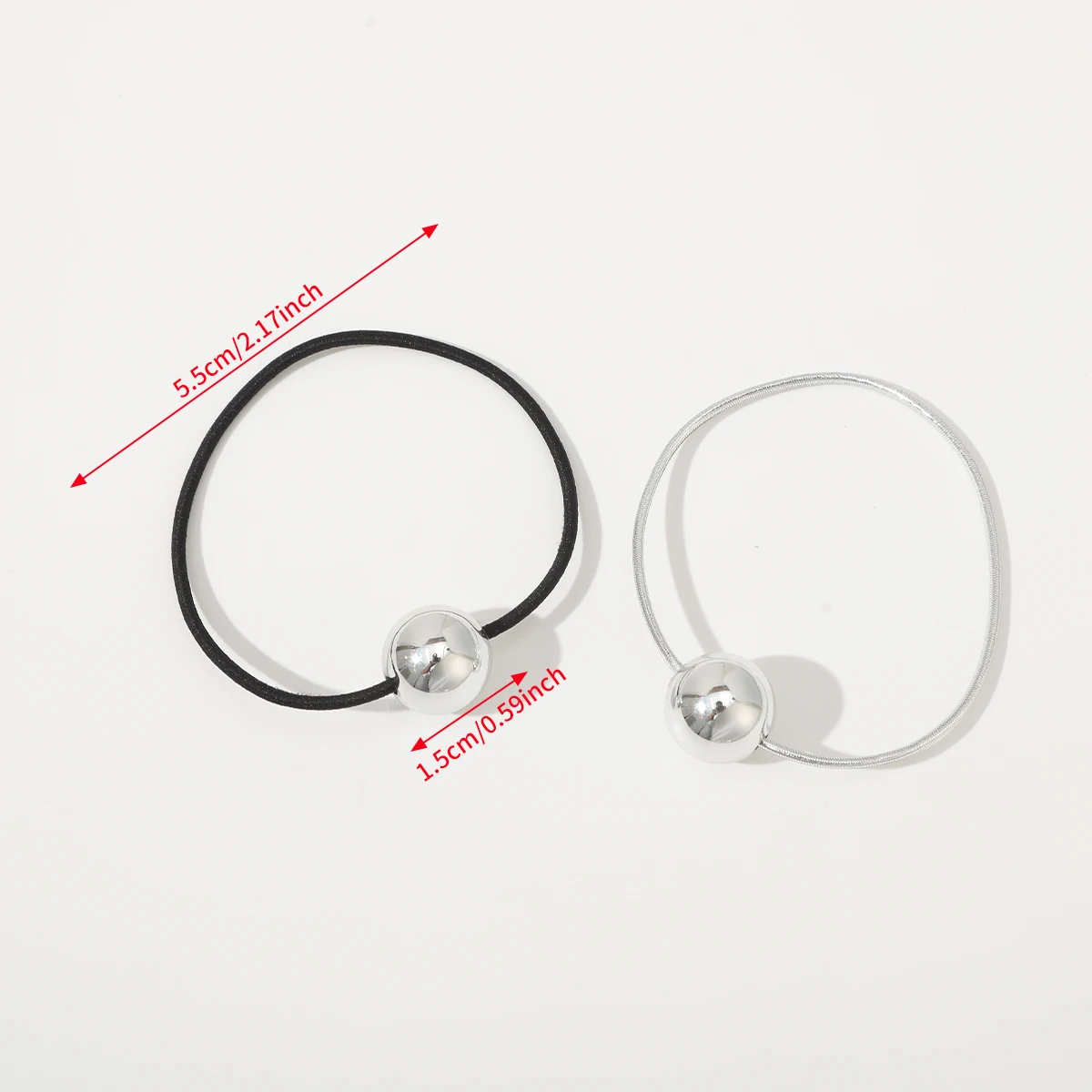 Simple Silver Ball Hair Ropes Rubber Bands For Women Fashion Korean Ponytail Rubber Band Hair Tie Gum Headwear Accessories