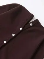 Women's Fashion Front Button V Neck Knit Cardigan Sweater Long Sleeve Fitted Hem Chic Outerwear Female Tops - Image 3