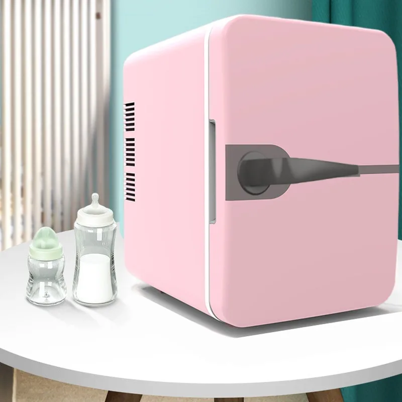 자동차 미니 냉장고 미용 화장품 마스크 메이크업 스킨 케어 냉장고, 가열 냉각 기숙사 냉장고, DC 12V / AC 220V, 6L 