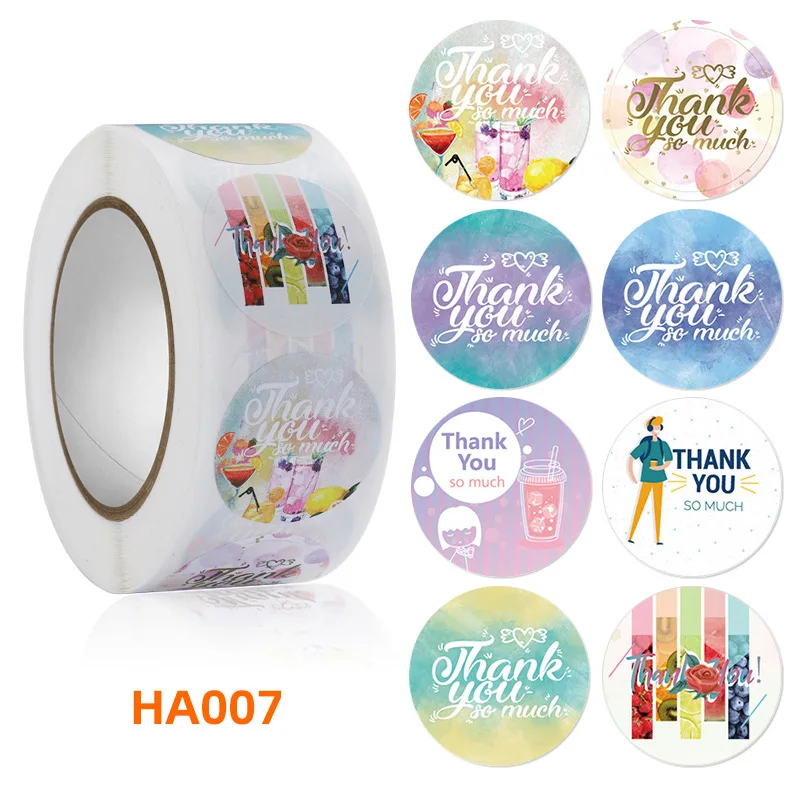 500pcs Thank You So Much Sticker DIY Gift Packaging Seal Label Scrapbooking Stationery Decoration Sticker