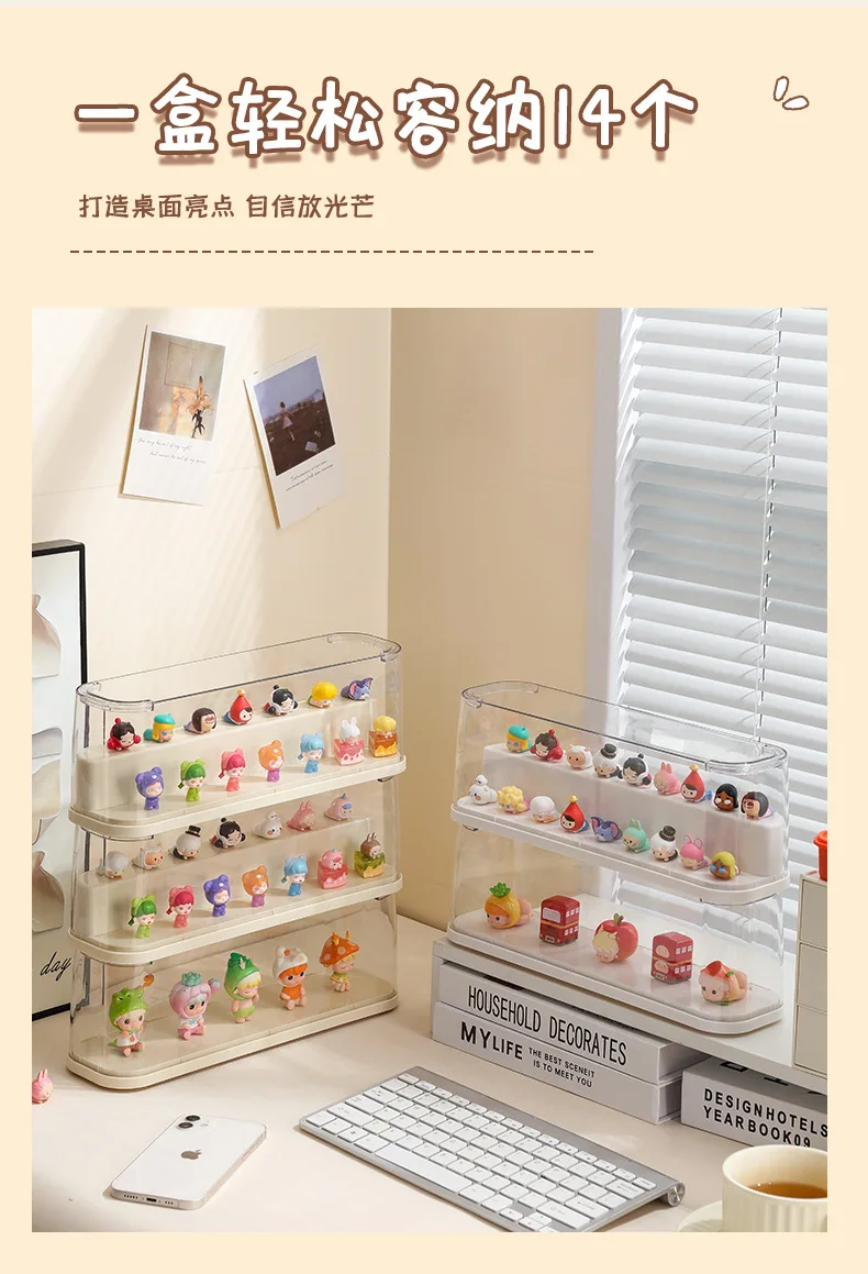 Description Picture 3 of itemFigure Storage Box for Figures Acrylic Transparent Ornaments Dust Proof With Lid Boxes Organizer Locker Blind Display Action