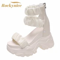 Summer Sandals 10CM Wedge Heels Sneakers New 2025 Women Beach Flip Flop High Platform Casual Sandals Breathable Walking Slippers - Image 2