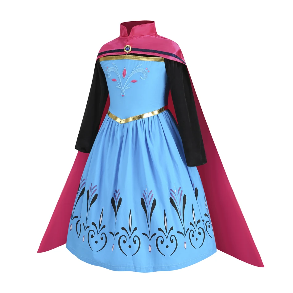 Elsa Coronation Dress Girls Snow Queen Cosutme Halloween Party
