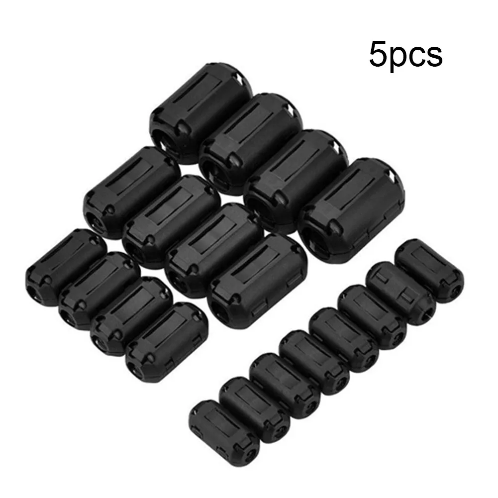 

5PCS Toroidal Core Ferrite Noise Suppressor Filter Ring Cable Clip 3.5-13mm Bead Choke EMI RFI Singal Anti-jamming Noise Filter