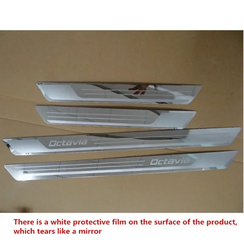 Car Accessories Stainless Steel Door Sill Scuff Plate Guards Cover Trim For Skoda Octavia A5 A7 2007-2012 2013 -