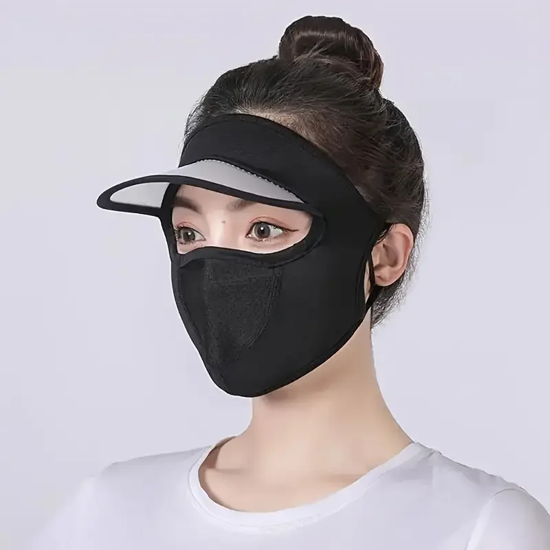 Summer Thin Sun Protection Face Mask With Brim, Breathable, Washable, UV Protection For Women