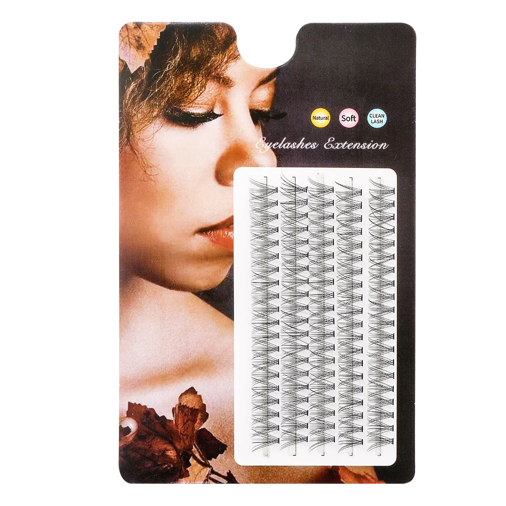 Description Picture 5 of item100Pcs Clusters 10/20/30/40D 8-16mm Cluster Lashes Extension Natural Thick Fake Eyelashes 3D Strip Individual Eyelash Extension