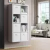 Fabric Storage Cubes for Cube Organizer - 8 Pack Heavy Duty White-Grey Storage Bins, Baskets For Shelves or Cubbies Storage 1