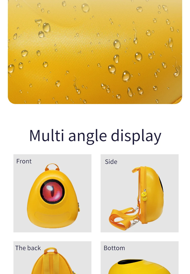 Trend Intelligent Led Screen Big Eye Girls School Backpack Bags For Women Travel