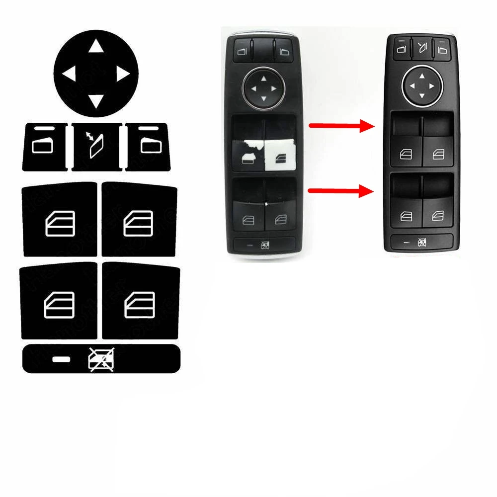 

10/20/40/60/100Pcs For Mercedes For Benz C Class C218 W172 W204 W212 W218 W207 2007-2014 Window Switch Button Repair Stickers