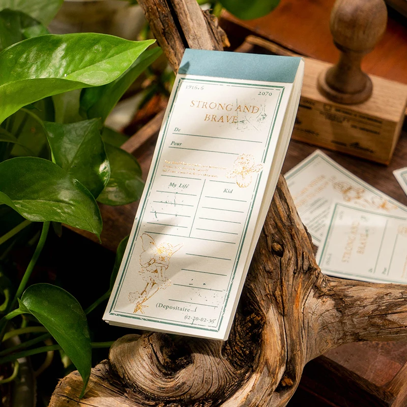30 pcs Long note Memo Pad hot gold fantasy fairy tale ledger material paper message can be written flower fairy  6 models 3