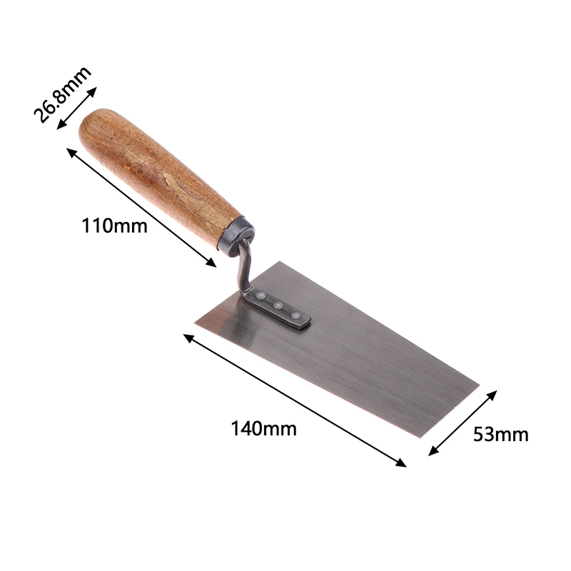1PCS Cement Float Margin Trowel Bucket Stainless Steel Concrete Finishing Trowel Spatula Construction Tools Wooden Hand Tool