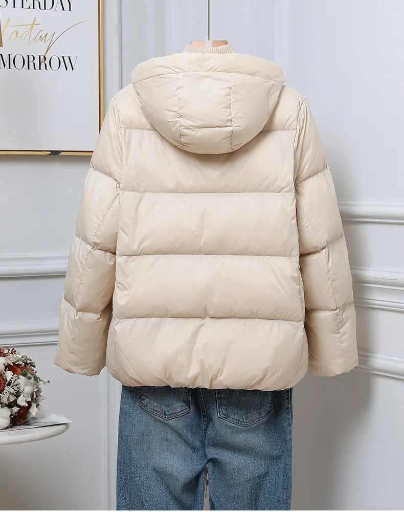 sedutmo oversize feminino inverno pato para baixo casaco ultra leve moda fina curta acolchoado puffer jaqueta quente casual para primavera