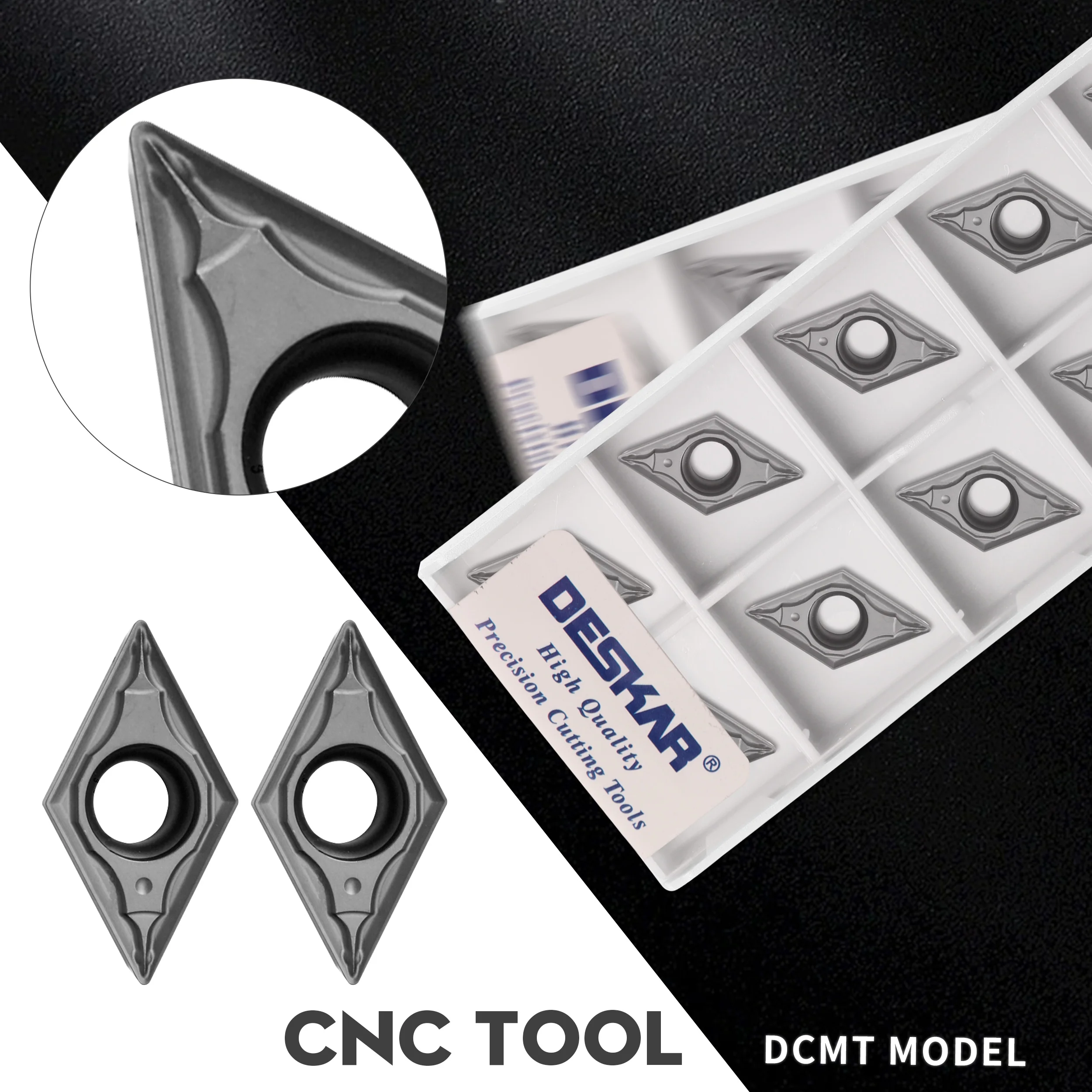 10 шт., карбидный токарный станок с ЧПУ DCMT11T304-PS LF90, токарная вставка, высококачественное износостойкое и Прочное Лезвие cermet для резки стали