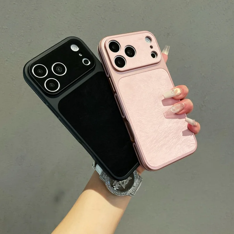 Elegant Frosted Velvet Texture Shockproof Phone Case with Full Bumper Protection