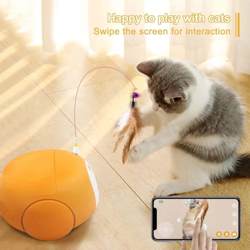 Universal - Jouet robot de chat interactif animal en peluche, chat