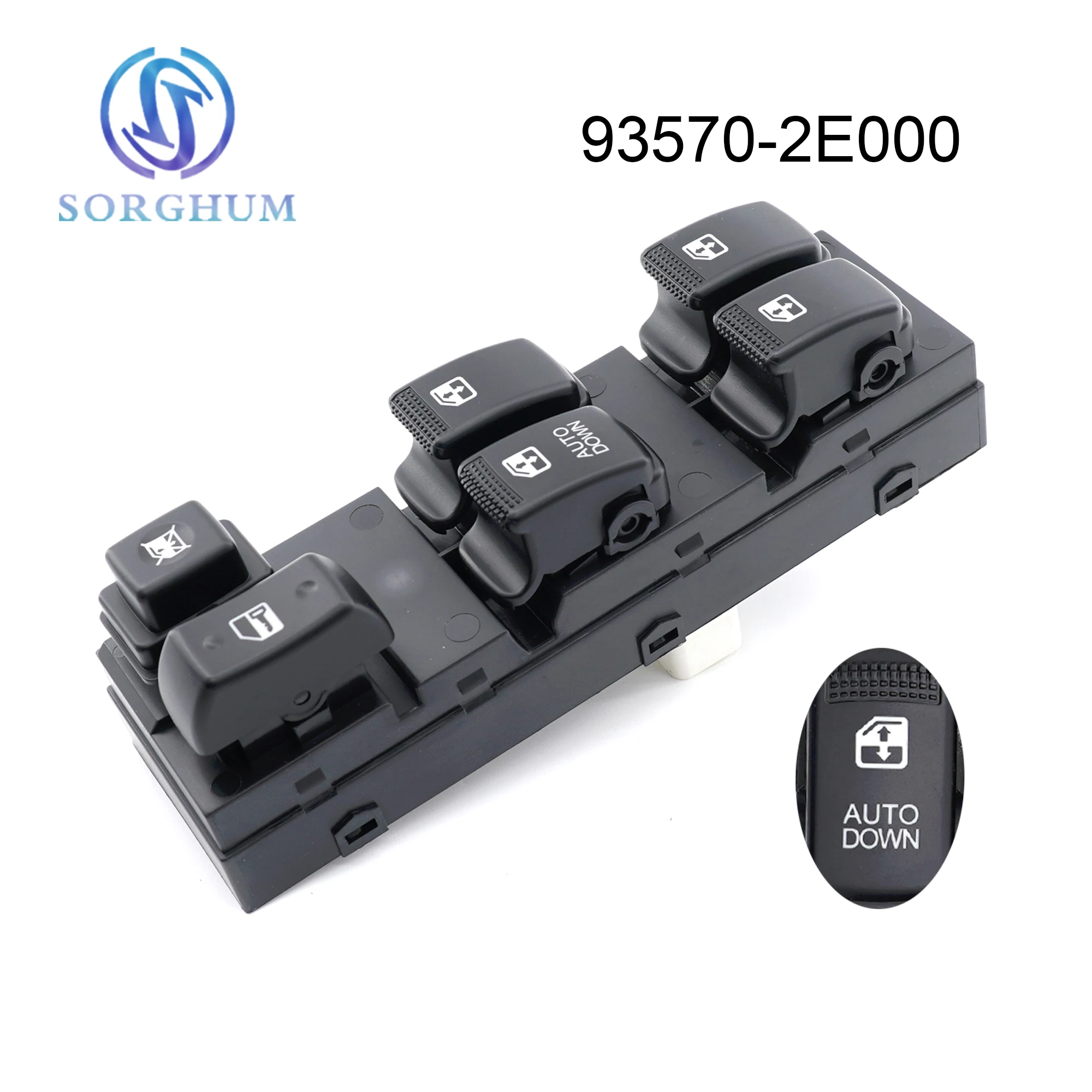 Sorghum 93570-2E000 93570-2E200 Electric Power Master Window Control Switch For Hyundai Tucson 2005 2006 2007 2008 2009 2010