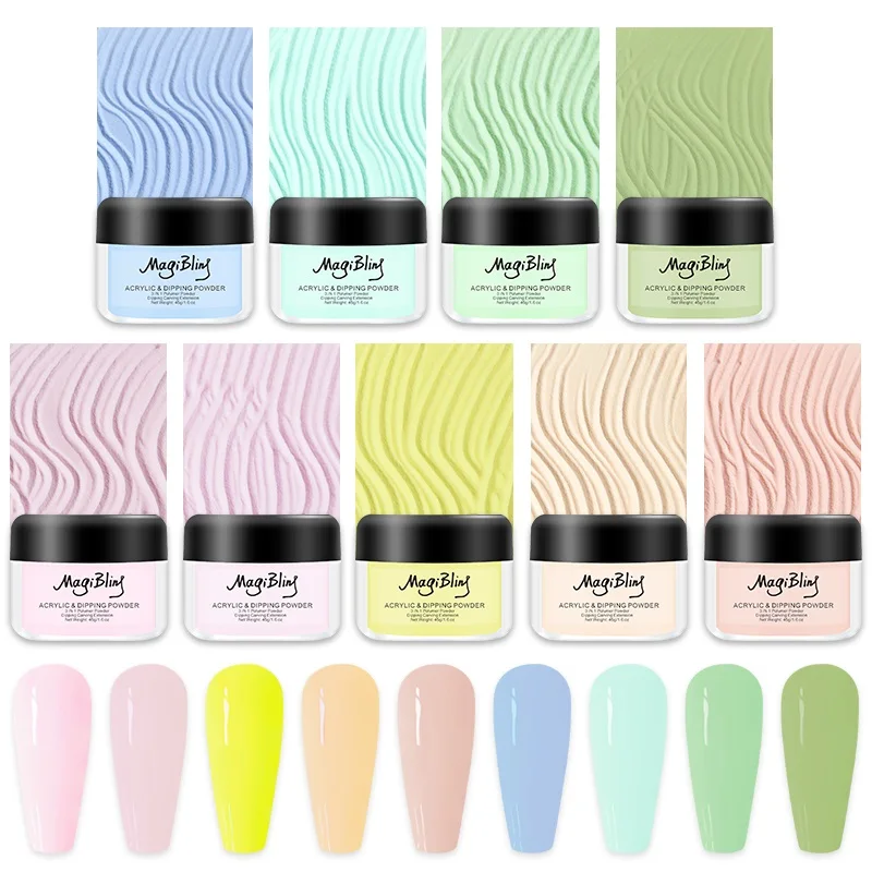 9 Boxes Acrylic Powder Collection 3D Carving Dipping Nail Polymer Tips Extension Manicure Professional System Art Supplies |