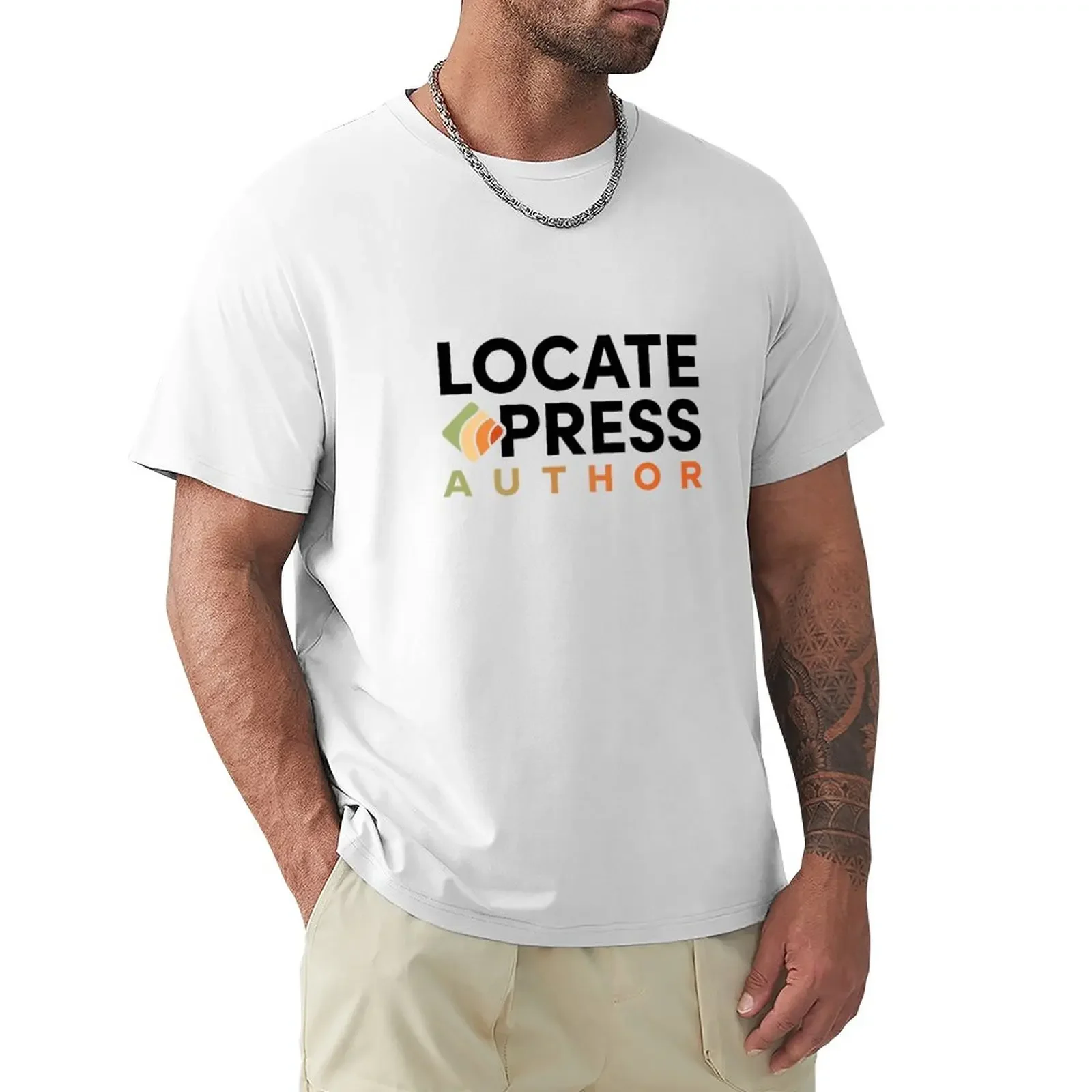 

Locate Press Author Logo T-Shirt quick-drying Short sleeve tee fruit of the loom mens t shirts