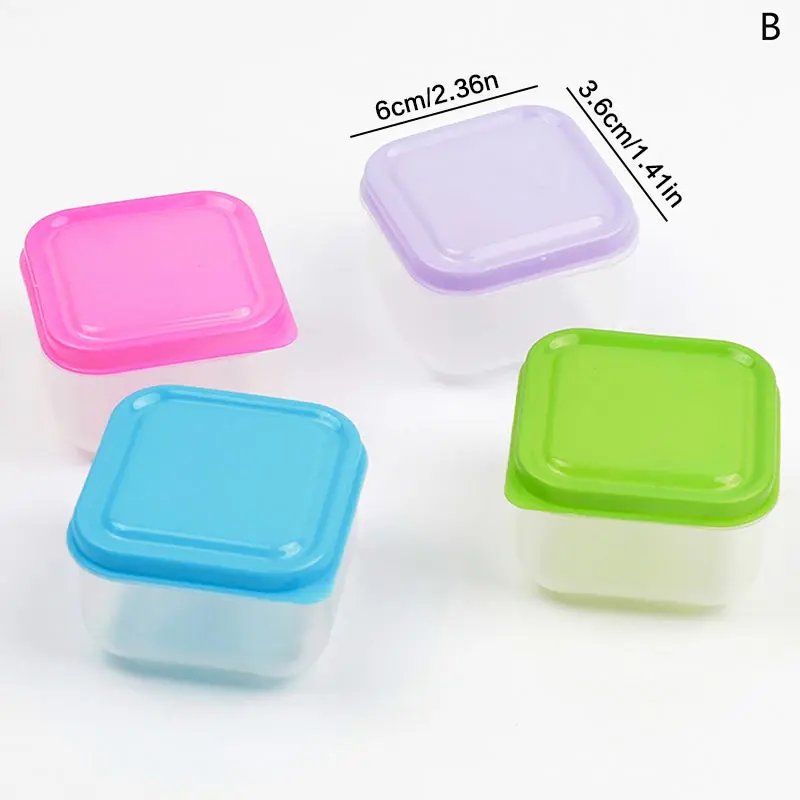 5 adet Mini Aperatif Saklama Kutusu Ketçap Salata Baharat Taşınabilir Gıda Kabı Bisküvi Meyve Depolama Mutfak Saklama Kabı