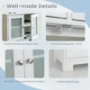 Floor Storage Cabinet, Freestanding Bathroom Cabinet, Tall Storage Organizer Cupboard for Kitchen Living Room 6